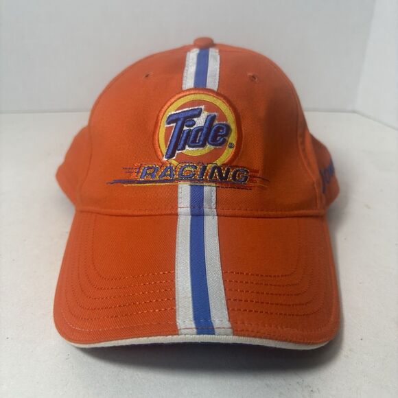 Tide Racing Hat Cap Embroidered Orange Downey Nascar Adult Adj Strapback Vintage - Picture 1 of 9